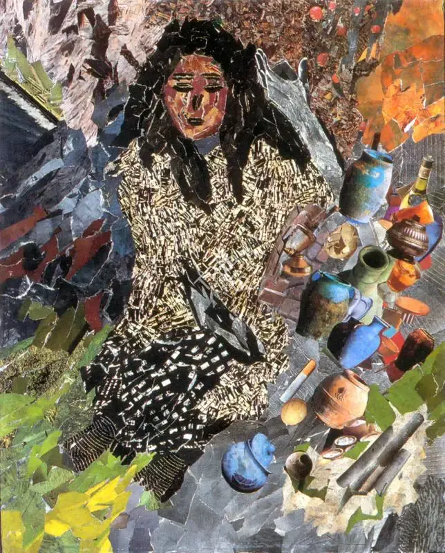 Jeet Chhabda (Artist), Woman with Pots, 1990, Painting