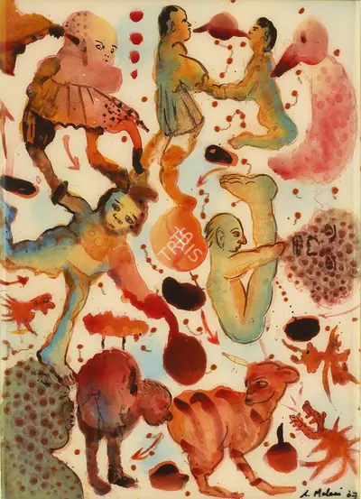 Nalini Malani (Artist), Untitled, 2007, Painting