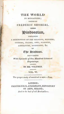 Frederic Shoberl (Editor), Hindoostan, 1822, Edited Antiquarian Book