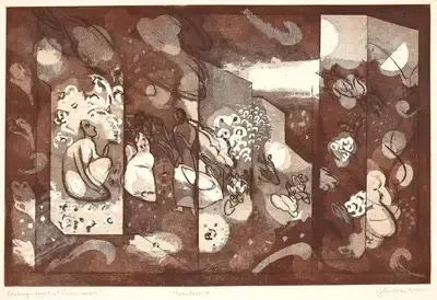 G.M. Sheikh (Artist), Meanderings, 1998, Graphic Art