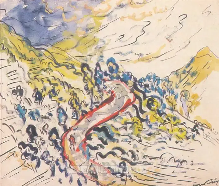 Ramkinkar Baij (Artist), Landscape, Painting