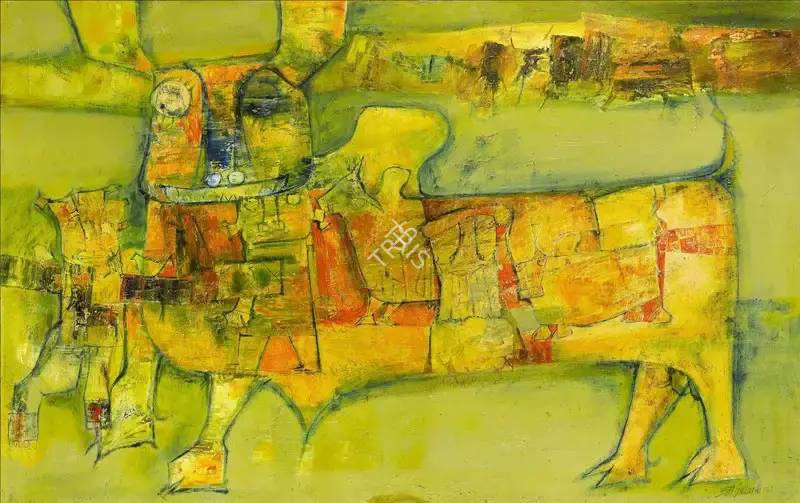 J. Sultan Ali (Artist), Festival Bull, 1965, Painting
