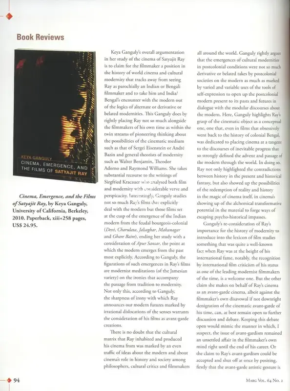 Kaushik Bhaumik (Essayist), Cinema, Emergence and Films of Satyajit Ray, 2012, Essay