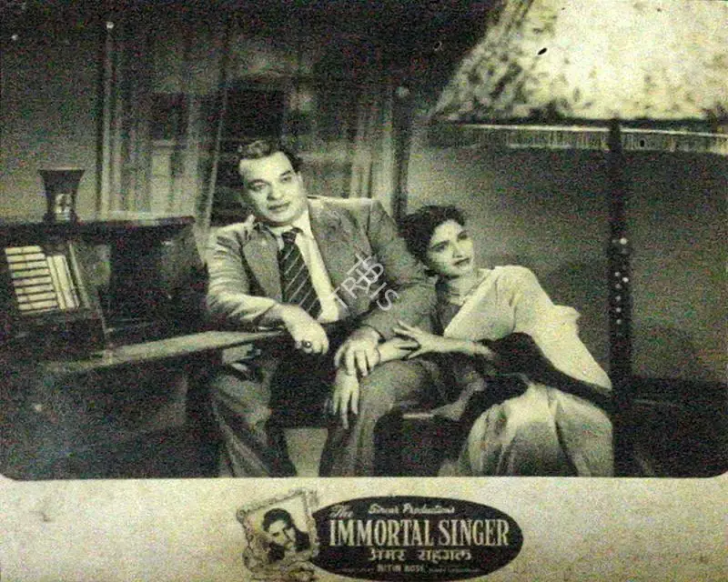 Nitin Bose (Director), Amar Saigal, 1955, Lobby Card