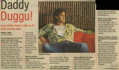 Rubina A. Khan (Reporter), Daddy Duggu, 2006, Newspaper Clipping