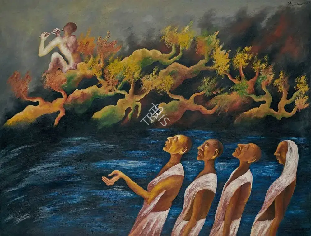 Arpana Caur (Artist), In Vrindaban, 1987, Painting