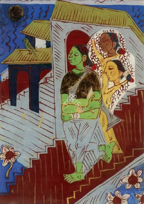 K.G. Subramanyan (Artist), Untitled, 1955, Painting