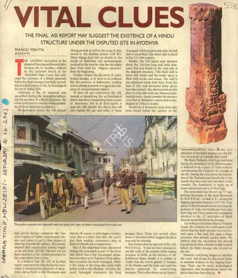 Manoj Mehta (Reporter), Vital Clues, 2003, Newspaper Clipping