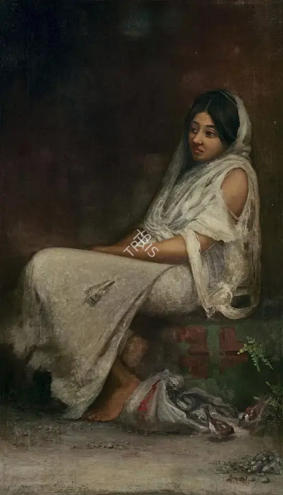 Jogesh Chandra Seal (Artist), The Bird Seller, 1913, Painting