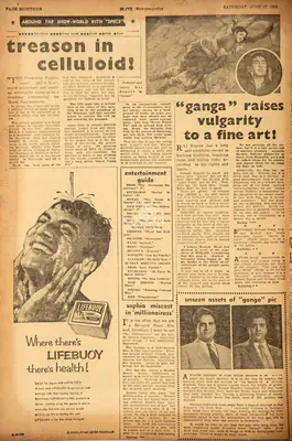 "Ganga" Raises Vulgarity to a Fine Art, 1961, Film Review