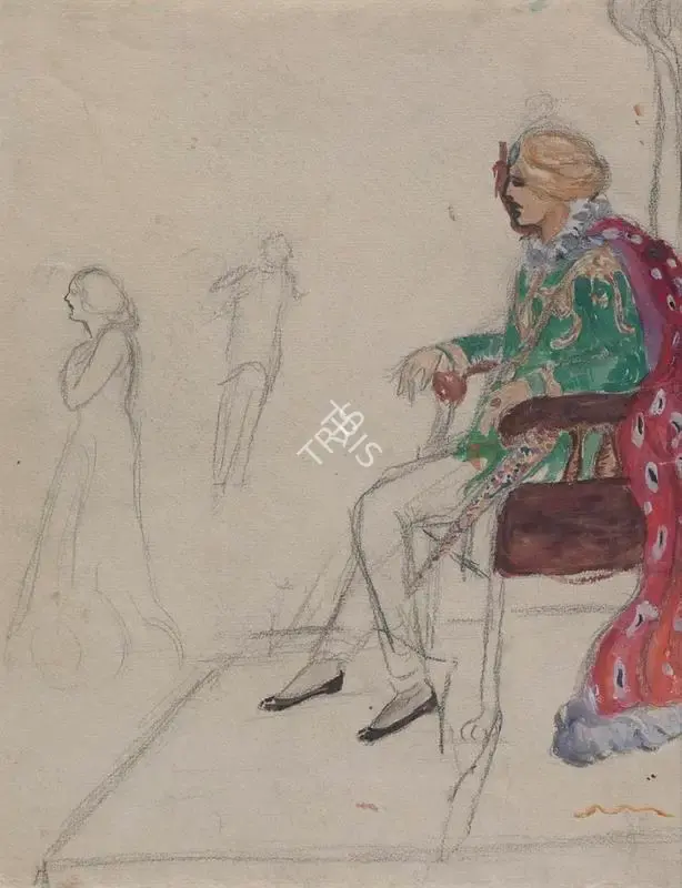 Amrita Sher-Gil (Artist), Untitled, 1926, Drawing