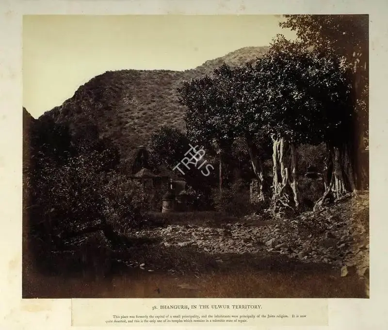 Eugene Clutterbuck Impey (Photographer), Bhangurh, In the Ulwur Territory, Antiquarian Photograph