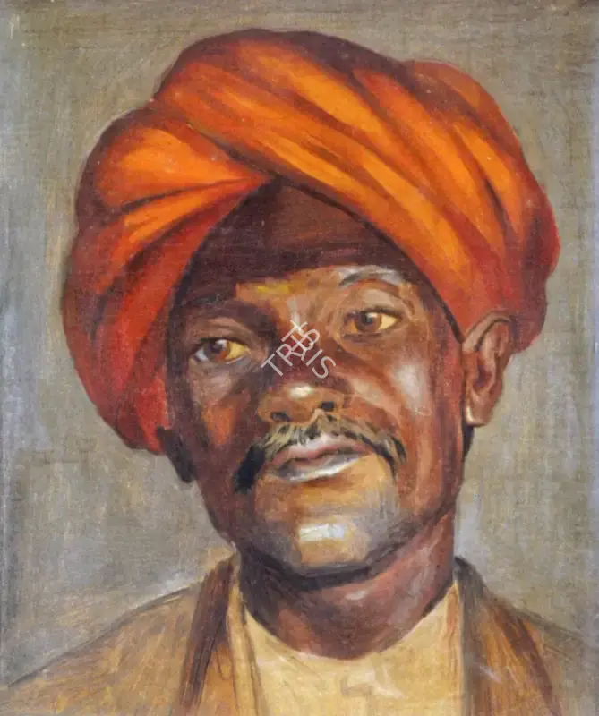 Unknown European Artist (Artist), Portrait Of An Indian Turbaned Man, 1910, Painting
