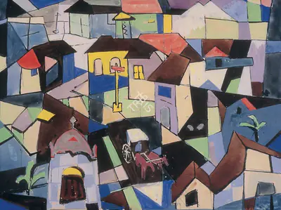 S.H. Raza (Artist), Untitled, 1948, Painting
