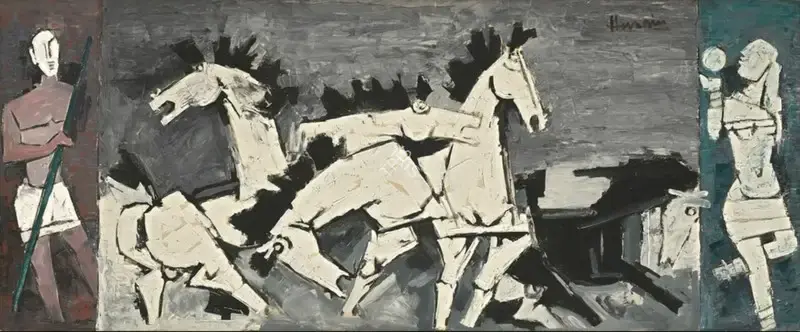 Husain, M.F. (Artist). Untitled, c.1970 | Painting, AG.Mum/26.09.24, 2024 · Asta Guru