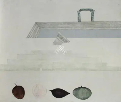 Barwe, Prabhakar (Artist). Fruits, 1982 | Painting, Sa.Onl/08.12.05, 2005 · Saffronart