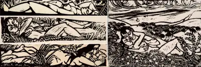 Chittaprosad (Artist), Lovers Series III, Graphic Art