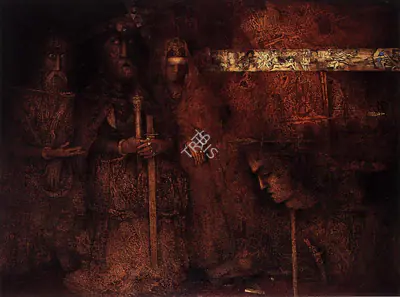 Arup Das (Artist), Mahabharat, 1992, Painting