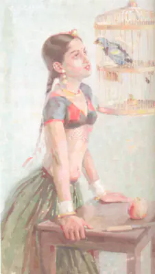 V.S. Gurjar (Artist), The Song Bird, Painting