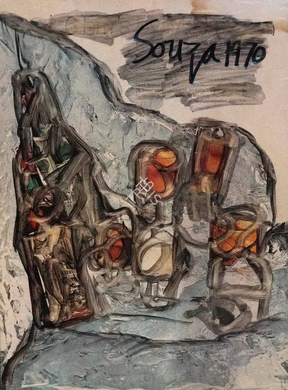 F.N. Souza (Artist), Untitled, 1970, Painting