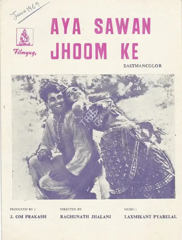 J.Om Prakash (Producer), Aya Sawan Jhoom Ke, 1969, Song-Synopsis Booklet