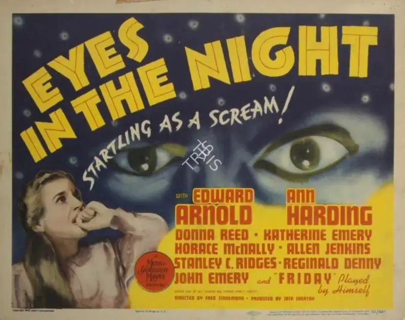 Fred Zinnemann (Director), Eyes in the Night, 1942, Lobby Card