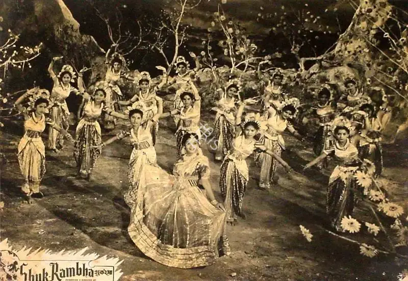 Dhirubhai Desai (Producer), Shuk Rambha, 1953, Lobby Card