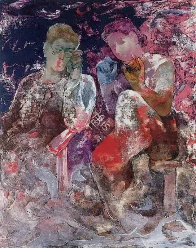Deepak Shinde (Artist), The Couple, 1991, Painting