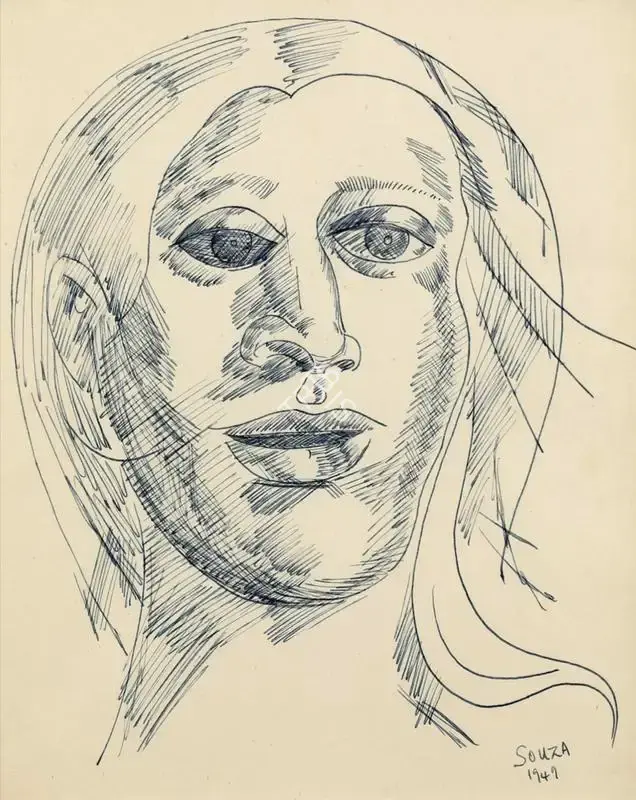 F.N. Souza (Artist), Untitled (Venus), 1949, Painting