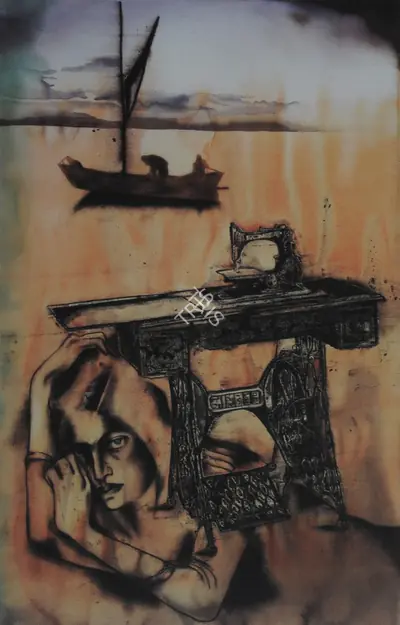 Anju Dodiya (Artist), Portrait Of Zindi, 2007, Painting