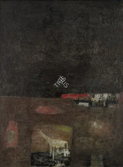 G.M. Sheikh (Artist), Horse, 1962, Painting