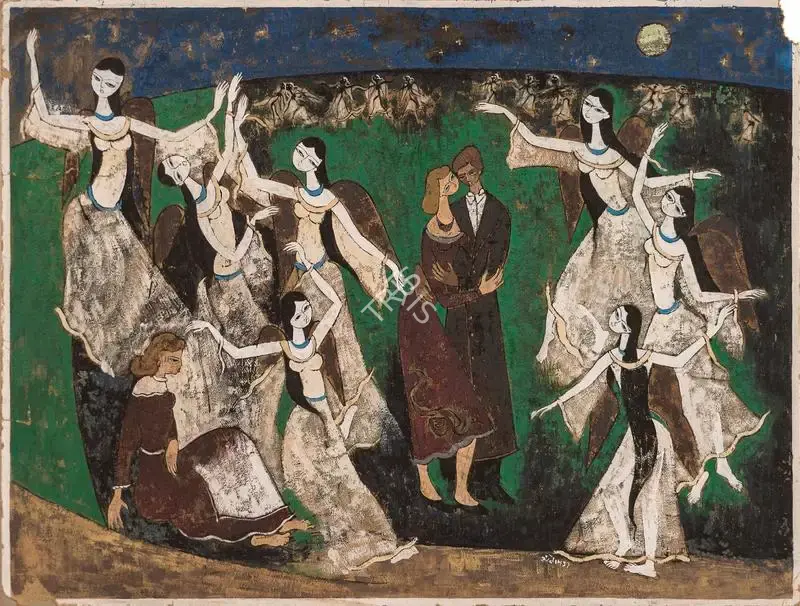 G.R. Santosh (Artist), Untitled, 1957, Painting