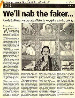 Georgina L. Maddox (Reporter), We'll Nab the Faker…, 2005, Newspaper clipping