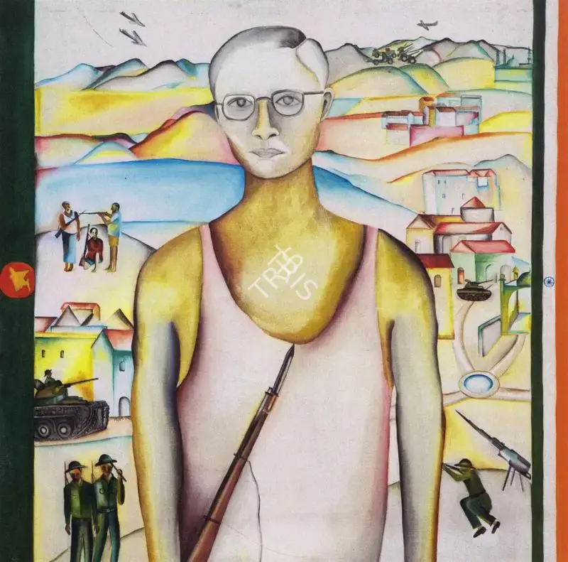 Khakhar, Bhupen P. (Artist). Muktibahini Soldier with a Gun . Oil on Canvas, 1972 | Bhupen Khakhar , 1998 | Painting | FineArts | 00149724