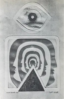 Jyoti Bhatt (Artist), Artists Proff, 1966, Painting