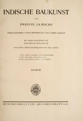 Emanuel La Roche (Author), Indische Baukunst, 1922, Authored Antiquarian Book