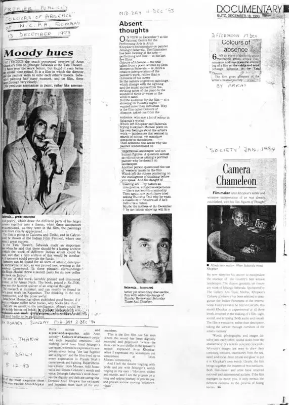 Dolly Thakur (Writer), Untitled, 1993, Newspaper Clipping