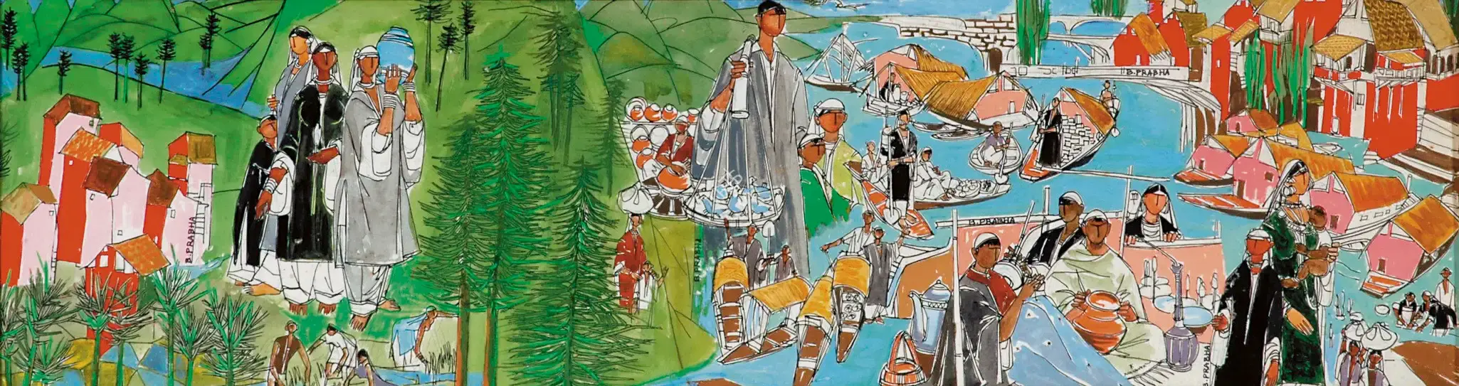 B. Prabha (Artist), Kashmir View, 1965, Painting