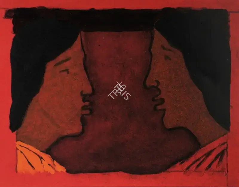 Shamshad Husain (Artist), Faces, Painting