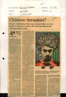 Kishore Singh (Reporter), Chinese Invasion, 2009, Newspaper Clipping