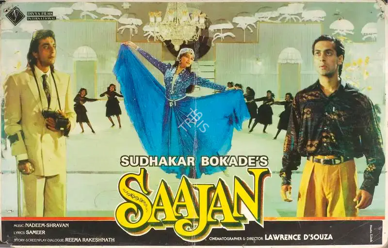 Sudhakar Bokade (Producer), Saajan, 1991, Lobby Card