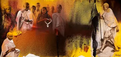 Paresh Maity (Artist), Dandi March, 2018, Painting