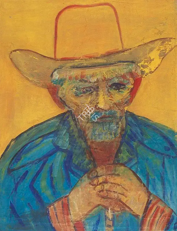Jamini Roy (Artist), Portrait Of Van Gogh, 1925, Painting