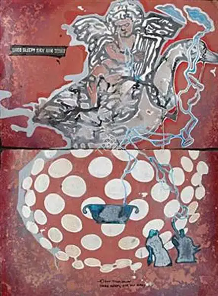 Jitish Kallat (Artist), Tired Sleepy Sick And Sorry, 2003, Painting
