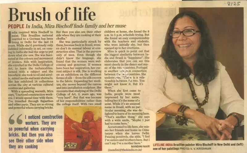 Nandini Nair (Reporter), Brush of Life, 2008, Newspaper Clipping