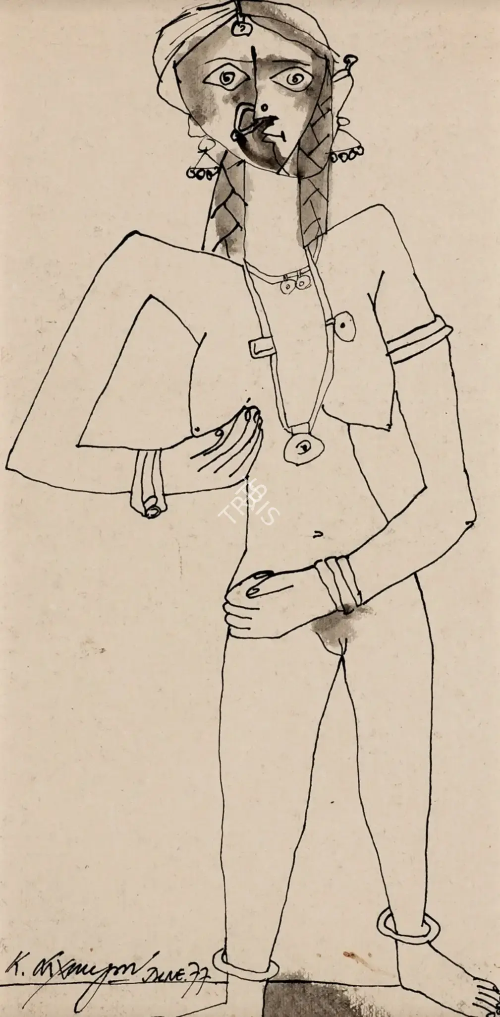 K. Laxma Goud (Artist), Untitled, 1977, Painting