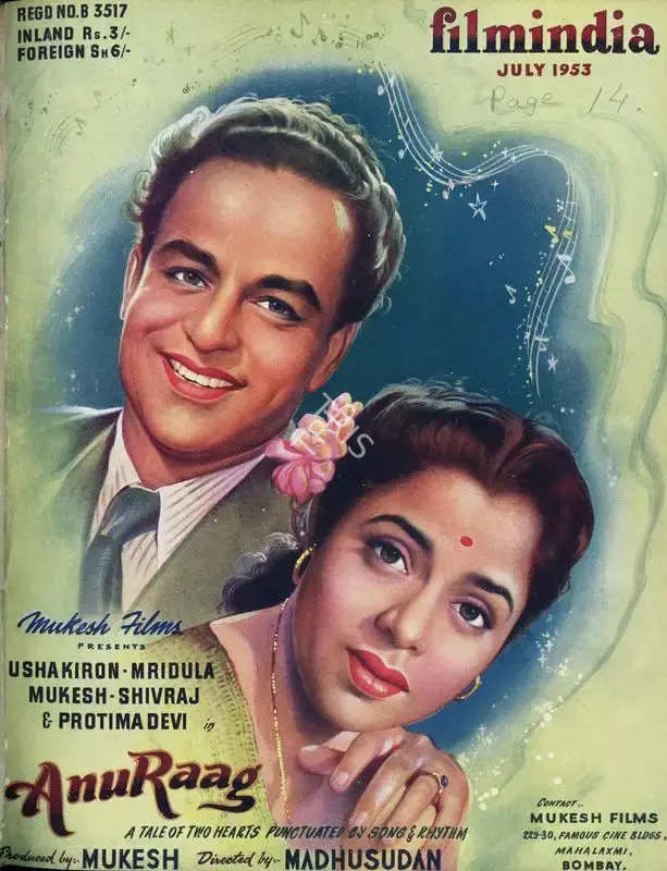 Baburao Patel (Editor), Filmindia, 1953, Magazine