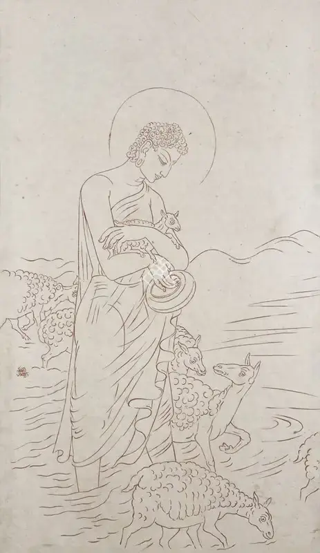 Bose, Nandalal (Artist). Untitled, 1959 | Painting, 2016 · Asta Guru