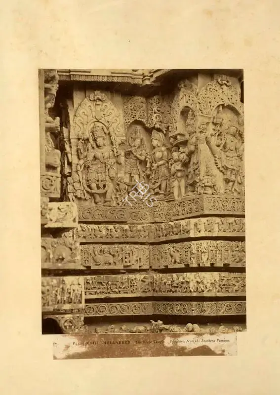William Henry Pigou (Photographer), Hullabeed. The Great Temple. Sculptures from the Southern Vimana
, Antiquarian Photograph