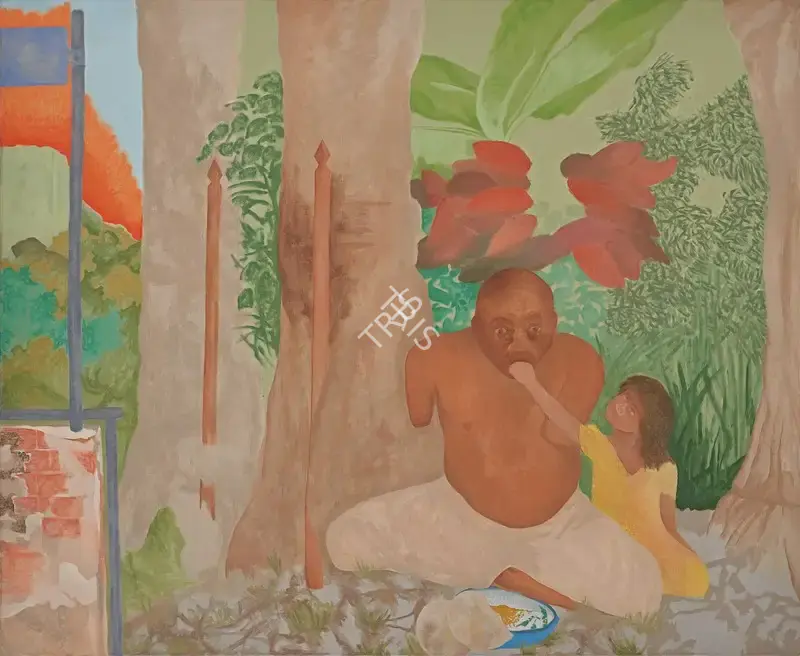 Patel, Gieve (Artist). Near the Bus-Stop, 1991 | Painting, Pu.Mum/27.03.25, 2025 · Pundole